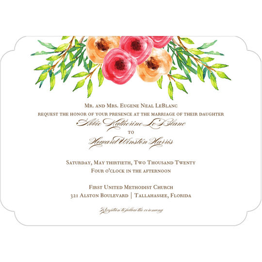 Watercolor Floral Invitations